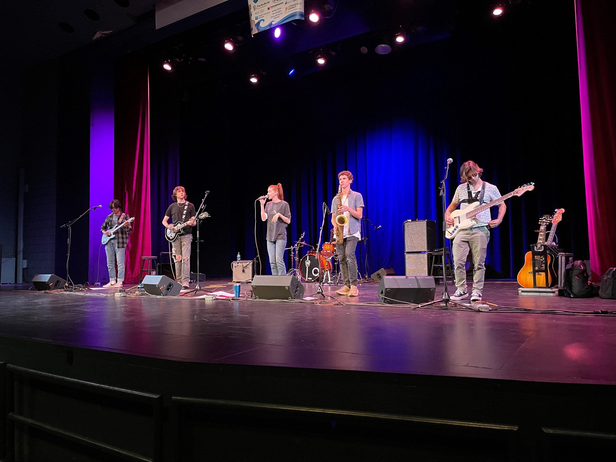 Student Band Performing on Stage