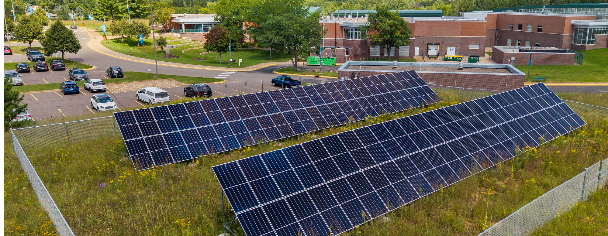 Solar array field location on the Cambridge Campus